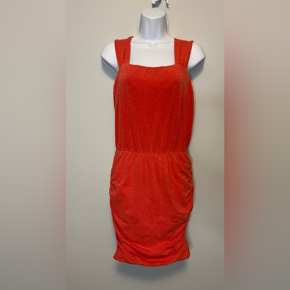 NWT Evereve Sundry Coral Squarre Neck Ruched
Sundress, Size 1 Size Small Dress